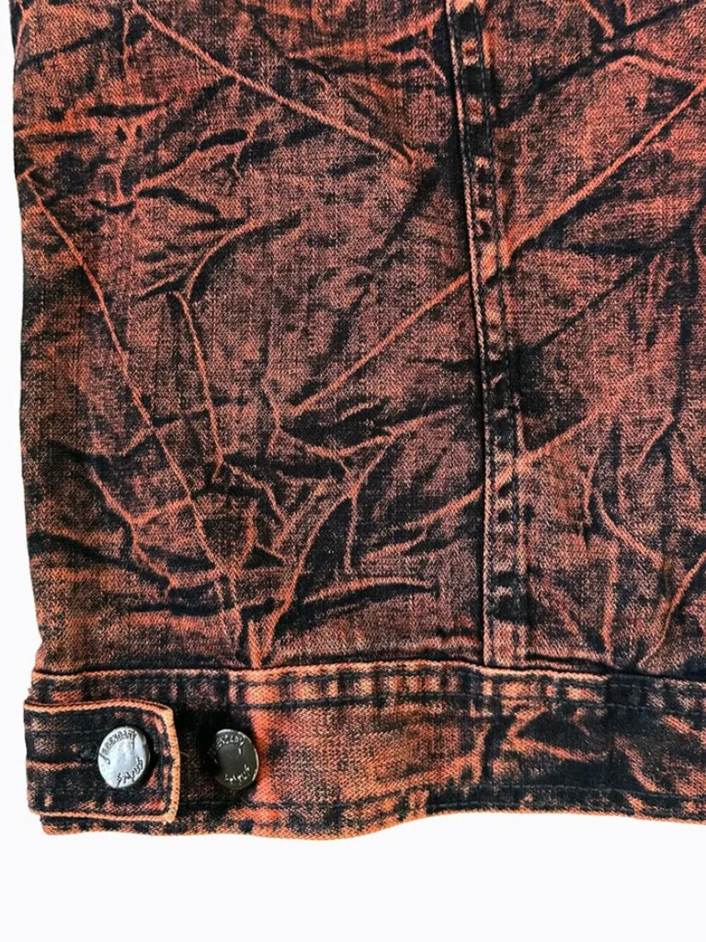 Legendary Status Denim Vest 2XL Black Red Acid Wash Distressed Biker Battle Vest